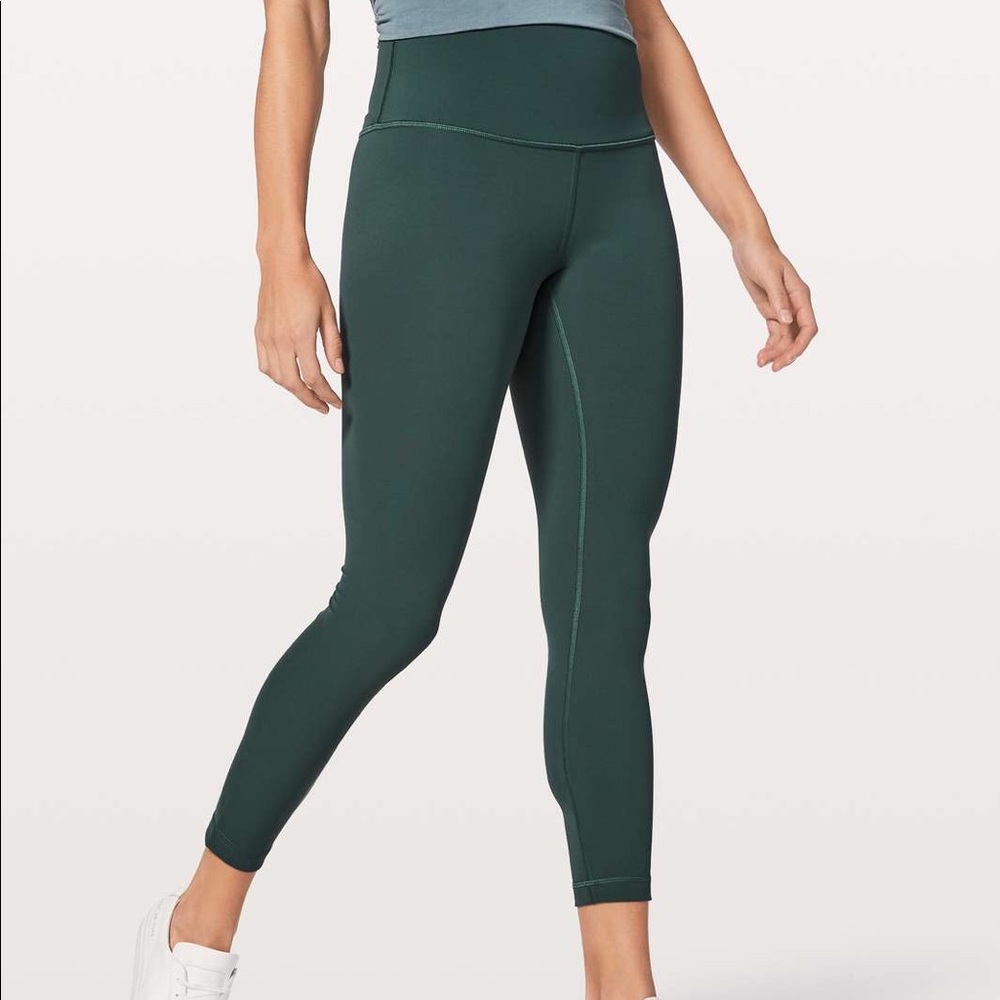 lululemon Wunder Unders in Teal Shadow 25”